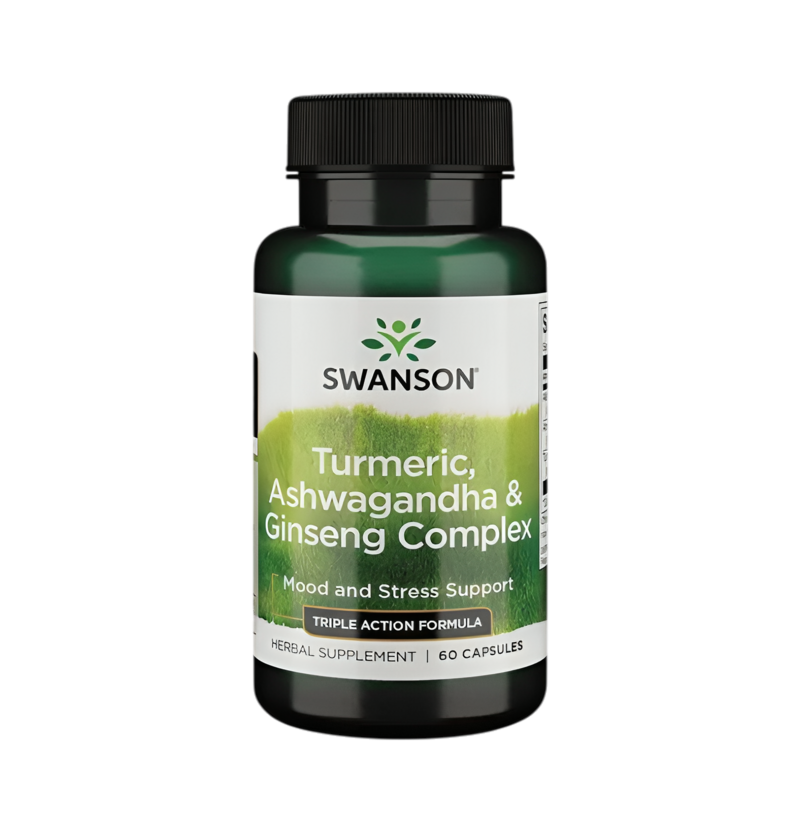 Swanson Turmeric, Ashwagandha & Ginseng Complex 60 Kapslar