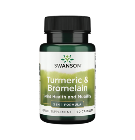 Swanson Turmeric & Bromelain 60 Kapslar