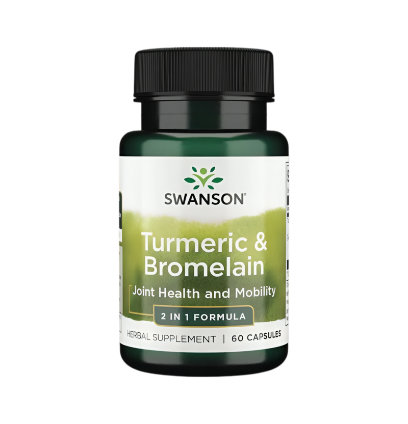 Swanson Turmeric & Bromelain 60 Kapslar