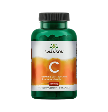 Swanson Vitamin C with Rose Hips Extract 1000mg 90 Kapslar