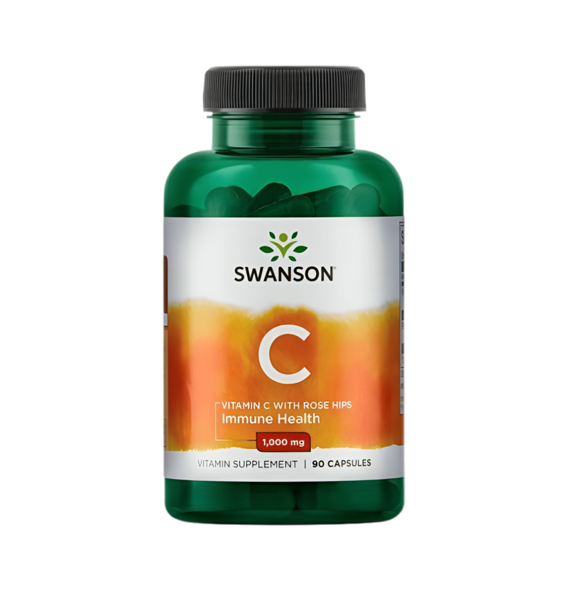 Swanson Vitamin C with Rose Hips Extract 1000mg 90 Kapslar