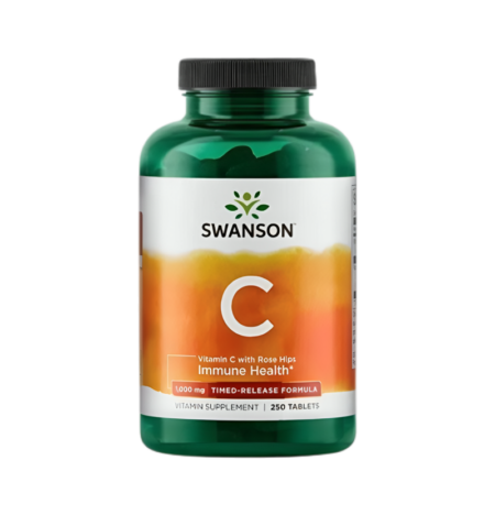 Swanson Vitamin C with Rose Hips Extract Timed-Release 1000mg 250 Tabletter