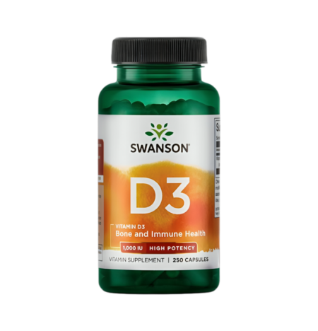 Swanson Vitamin D-3 1000IU 250 Kapslar