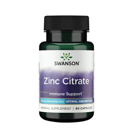 Swanson Zinc Citrate 50mg 60 Kapslar
