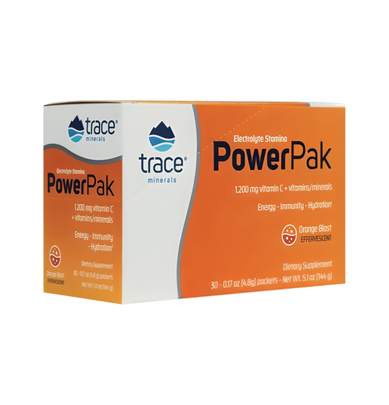 Trace Minerals Electrolyte Stamina Power Pak, Orange Blast 30 Portionspåsar