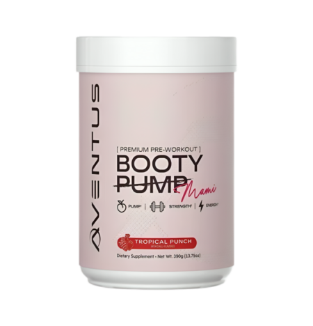 Aventus Supplements Booty Pump - Premium Pre-Workout, Mami Tropical Punch - 390g