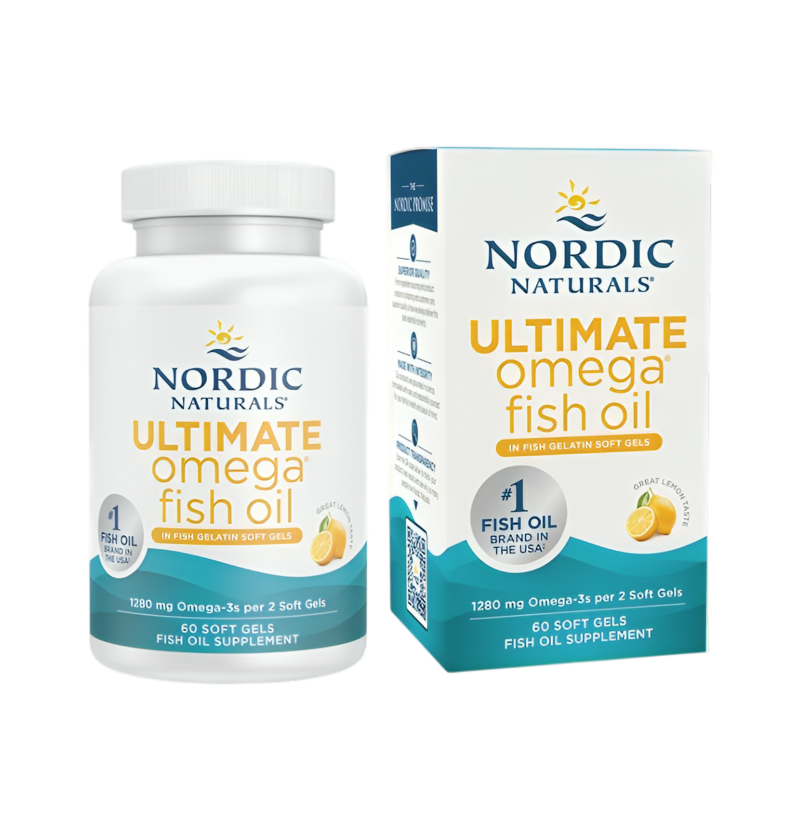 Nordic Naturals Ultimate Omega in Fish Gelatin 1280mg Lemon 60 Mjuka gelkapslar