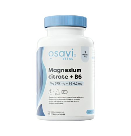 Osavi Magnesium Citrate + B6 375mg + 4.2mg 90 Kapslar