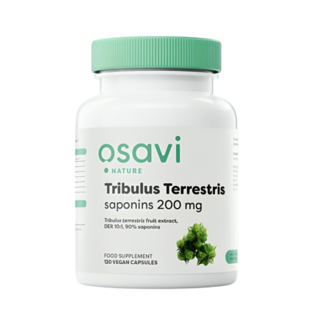 Osavi Tribulus Terrestris, Saponins 200mg 120 Veganska Kapslar