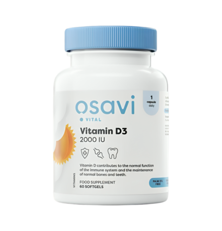 Osavi Vitamin D3 2000IU 60 Mjukgelkapslar