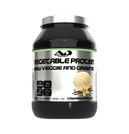 Addict Sport Nutrition Vegetable Protein Raw Veggie and Greens, Creamy Vanilla 750g