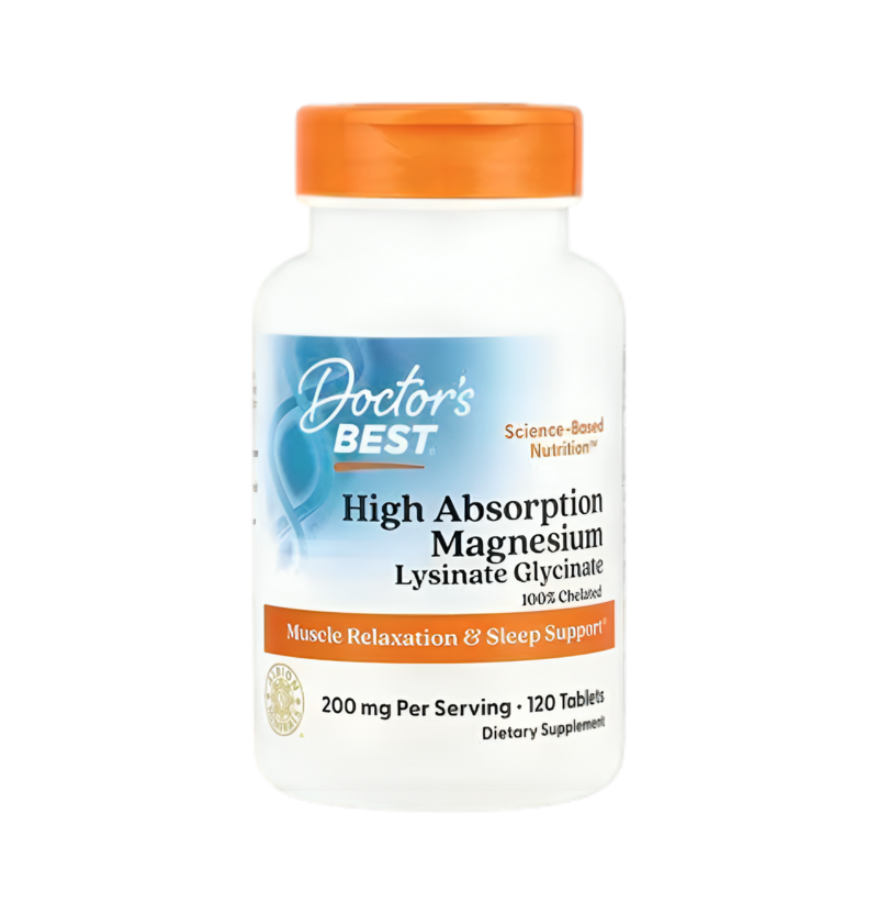 Doctor's Best High Absorption Magnesium 200mg 120 Tabletter