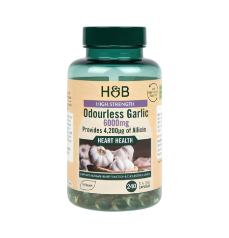 Holland & Barrett High Strength Odourless Garlic 6000mg 240 Kapslar