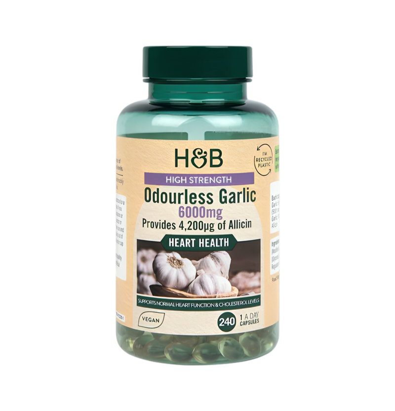 Holland & Barrett High Strength Odourless Garlic 6000mg 240 Kapslar