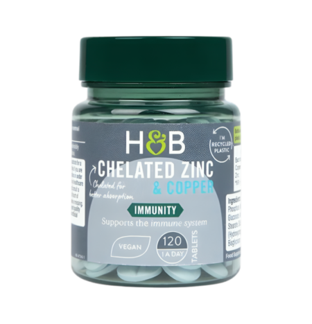 Holland & Barrett Chelated Zinc & Copper 15mg 120 Tabletter