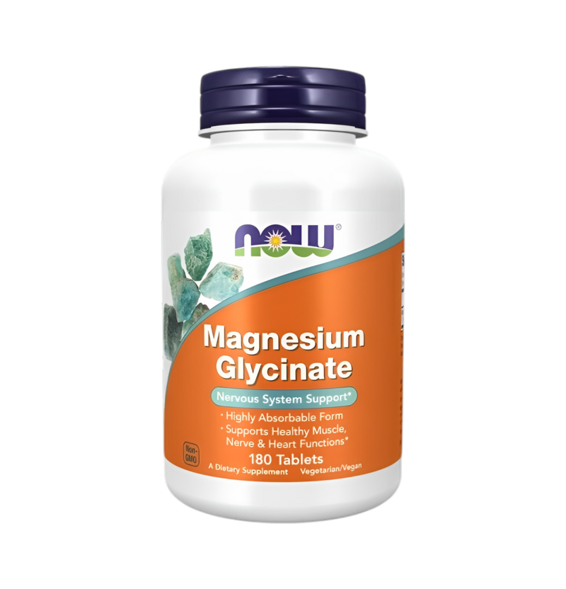 NOW Foods Magnesium Glycinate 180 Tabletter