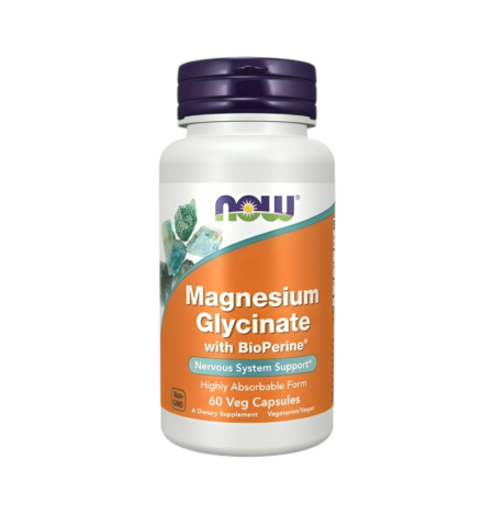 NOW Foods Magnesium Glycinate with BioPerine 60 Kapslar