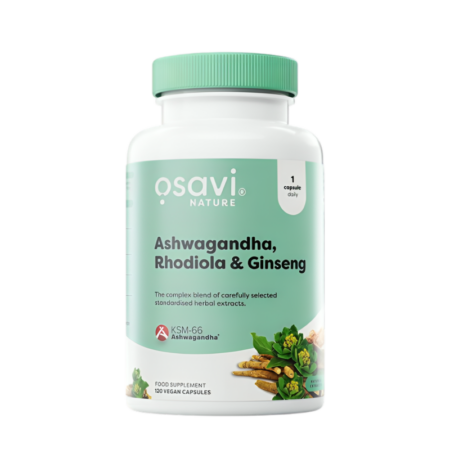Osavi Ashwagandha + Rhodiola & Ginseng 120 Kapslar