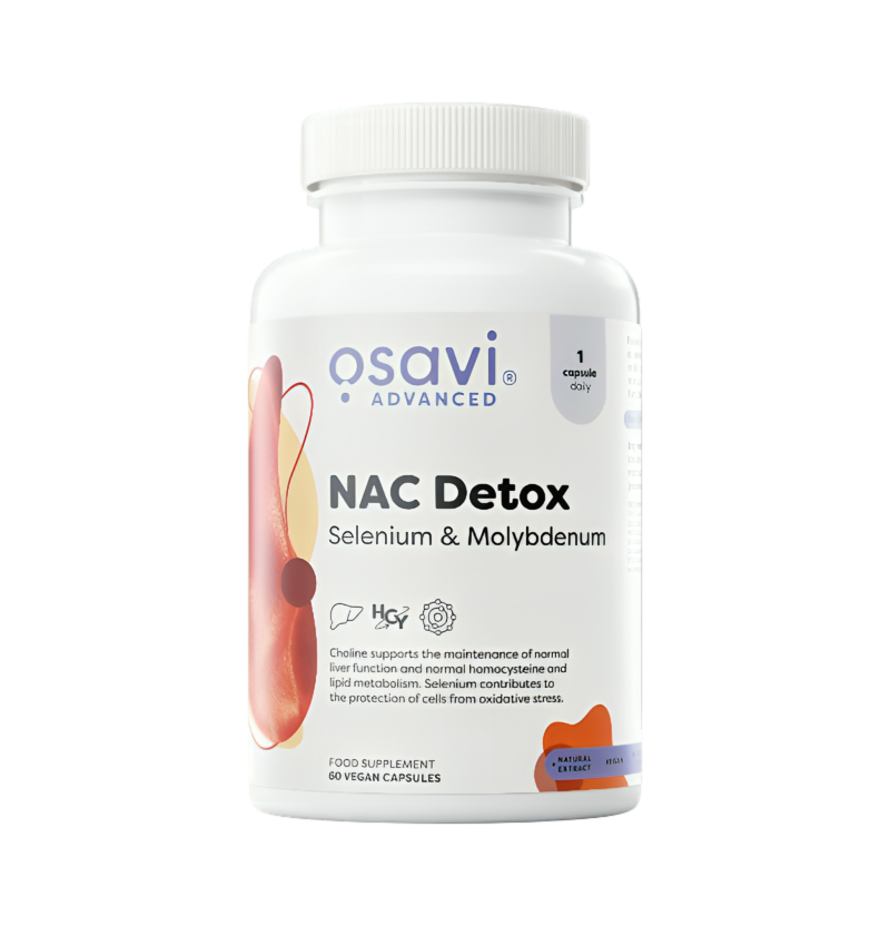 Osavi NAC Detox, Selenium & Molybdenum 60 veganska Kapslar