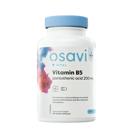 Osavi Vitamin B5 Pantothenic Acid 200mg 180 Veganska Kapslar