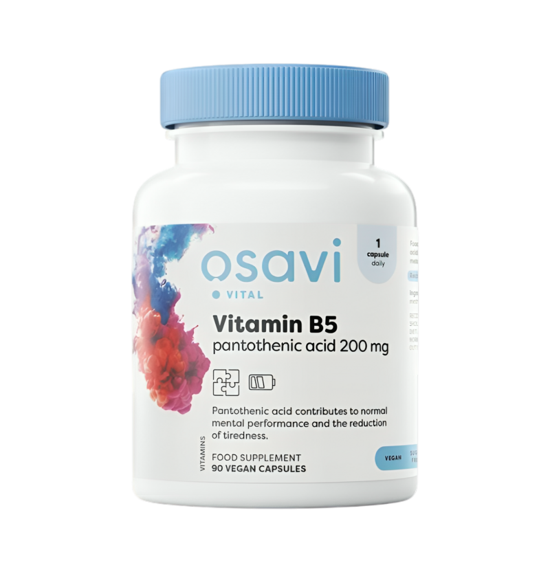 Osavi Vitamin B5 Pantothenic Acid 200mg 90 Veganska Kapslar