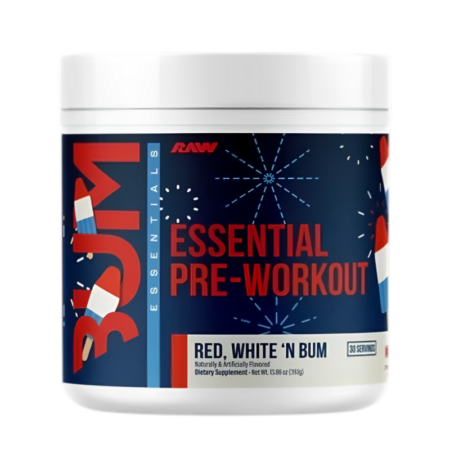 Raw Nutrition CBUM Essential Pre-Workout, Red, White 'N Bum 393g