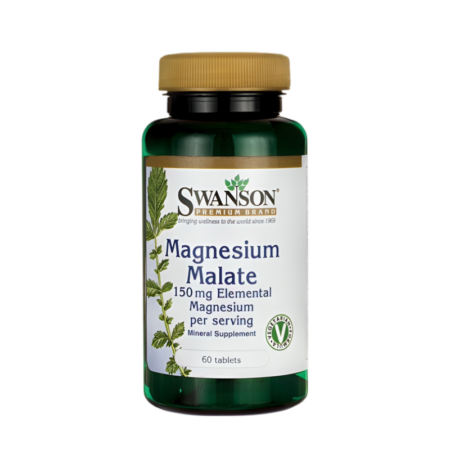 Swanson Magnesium Malate 150mg Elemental Magnesium 60 Tabletter