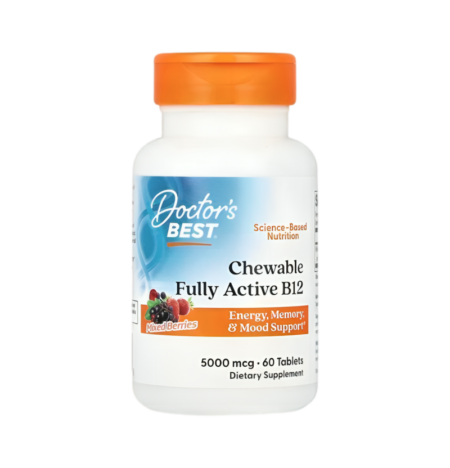 Doctor's Best Chewable Fully Active B12, Mixed Berries 60 Tabletter