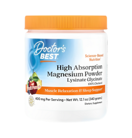 Doctor's Best High Absorption Magnesium Pulver Fruit Punch 340g