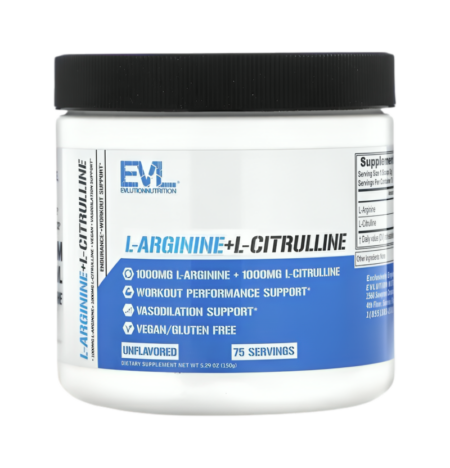 EVLution Nutrition L-Arginine + L-Citrulline 150g Pulver