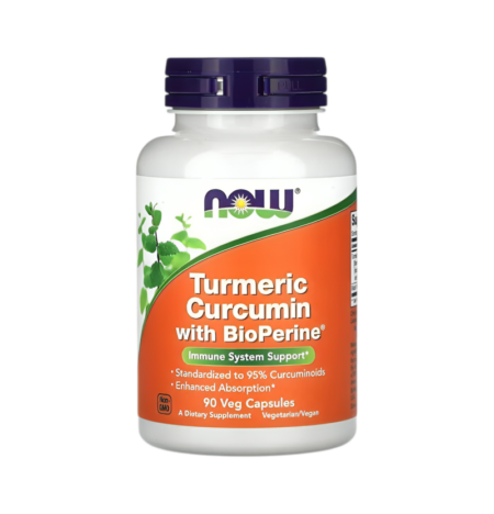 NOW Foods Turmeric Curcumin with BioPerine 90 Kapslar