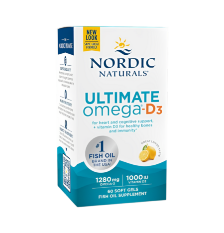 Nordic Naturals Ultimate Omega-D3 Fish Oil 1280mg Lemon 60 Mjukgelkapslar
