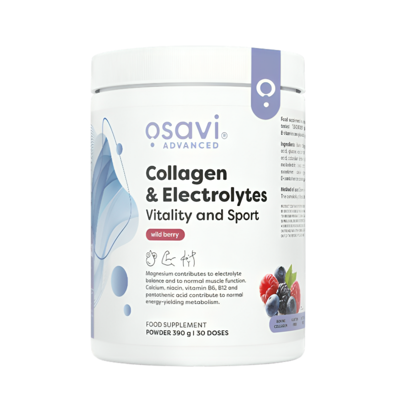 Osavi Collagen Electrolytes Vitality and Sport, Wild Berry 390g