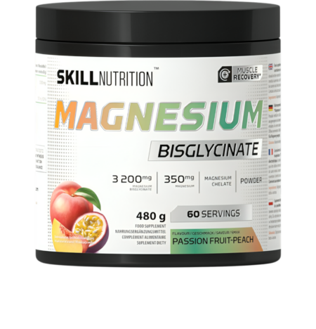 Skill Nutrition Magnesium Bisglycinate Passion Fruit-Peach 480g Pulver