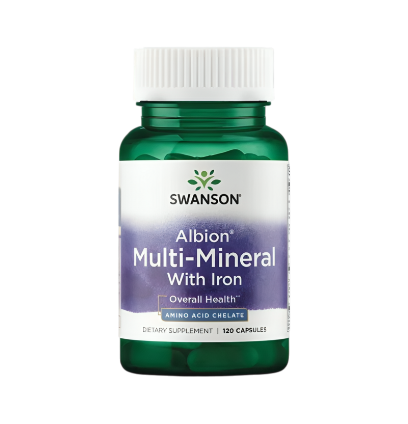 Swanson Albion Multi-Mineral with Iron 120 Kapslar